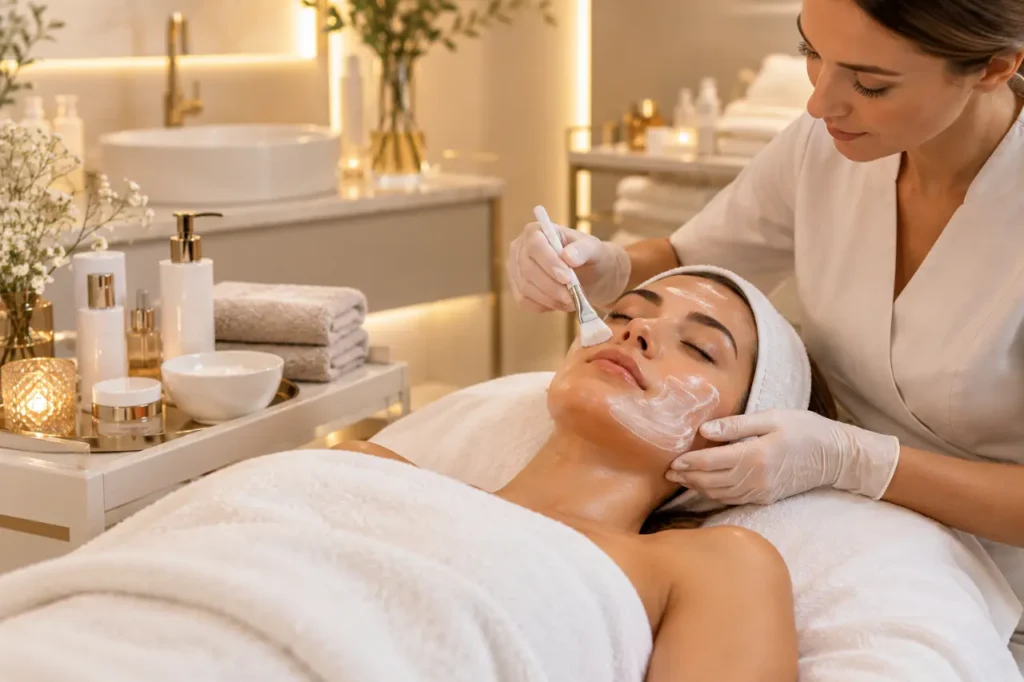 Tratamiento facial en un spa de lujo Alicia Aguilar